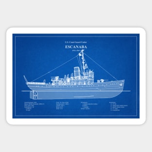 Escanaba wpc-77 United States Coast Guard Cutter - ABD Magnet